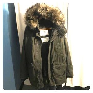 Abercrombie & Fitch Green Ultra Parka